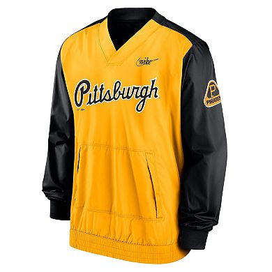 Men's Nike Black/Gold Pittsburgh Pirates Cooperstown Collection V-Neck Pullover