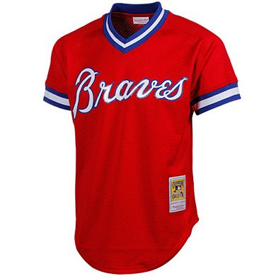 Men's Mitchell & Ness Dale Murphy Red Atlanta Braves 1980 Authentic Cooperstown Collection Mesh Batting Practice Jersey