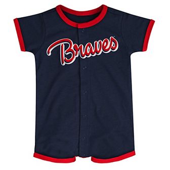 Infant Navy Atlanta Braves Power Hitter Romper