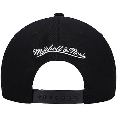 Men's Mitchell & Ness Black Philadelphia 76ers Hardwood Classics Retro Bolt Deadstock Snapback Hat