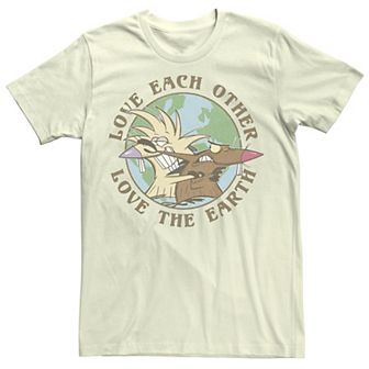 Men's Nickelodeon Angry Beavers Love Each Other Love The Earth Tee