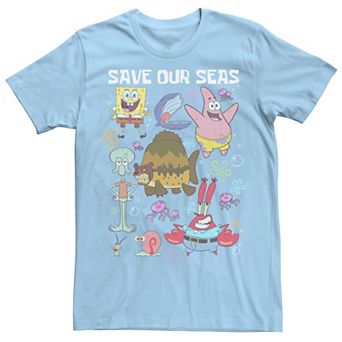 Men's Nickelodeon SpongeBob SquarePants Save Our Seas SpongeBob and Friends Tee