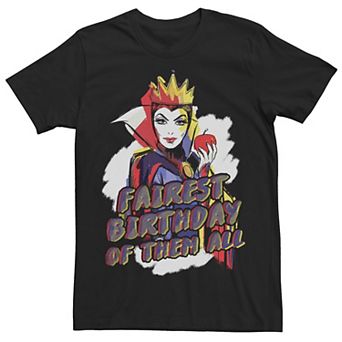 Disney's Villains Evil Queen Fairest Birthday Of Them All Men's Tee