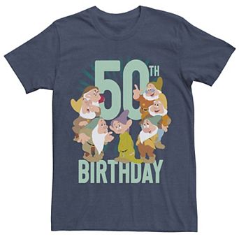 Disney's Snow White Dwarfs Group Shot Men's 50th Birthday Tee