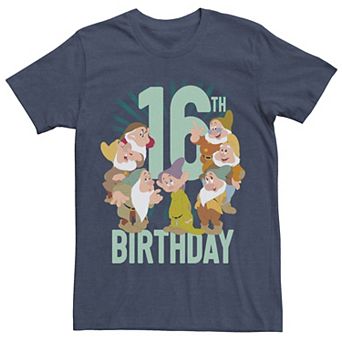 Disney's Snow White Dwarfs Group Shot Men's 16th Birthday Tee