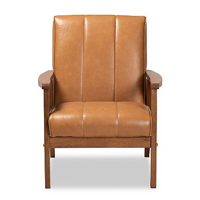 Baxton Studio Nikko Brown Chair