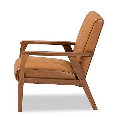 Baxton Studio Nikko Brown Chair