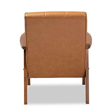 Baxton Studio Nikko Brown Chair