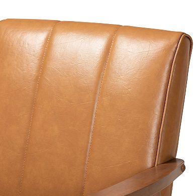 Baxton Studio Nikko Brown Chair