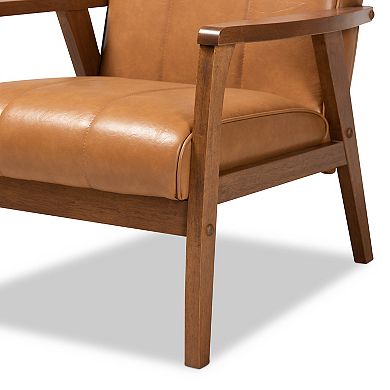 Baxton Studio Nikko Brown Chair