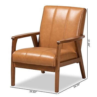 Baxton Studio Nikko Brown Chair