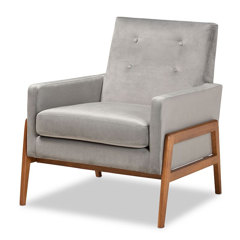 Baxton Studio Perris Chair, Grey