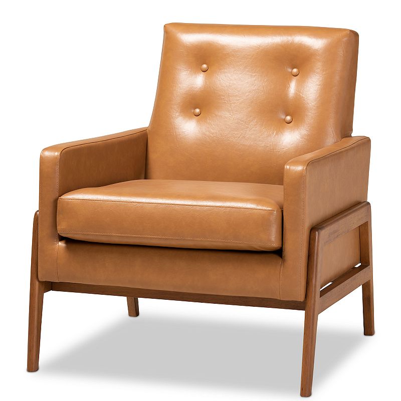 60961836 Baxton Studio Perris Chair, Brown sku 60961836