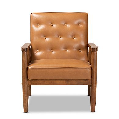 Baxton Studio Sorrento Brown Chair