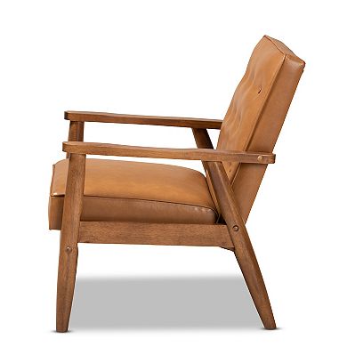 Baxton Studio Sorrento Brown Chair