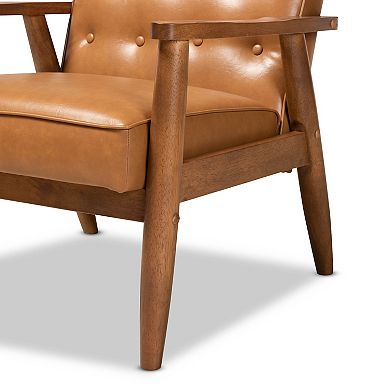 Baxton Studio Sorrento Brown Chair