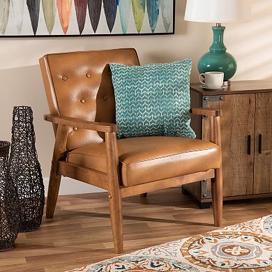 Baxton Studio Sorrento Brown Chair