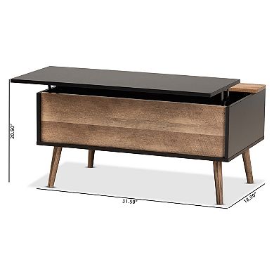 Baxton Studio Jensen Black Coffee Table