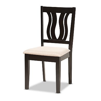 Baxton Studio Fenton Dining Table & Chair 7-piece Set