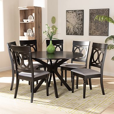 Baxton Studio Jessie Dining Table & Chair 7-piece Set