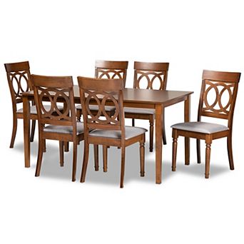 Baxton Studio Lucie Dining Table & Chair 6 pc Set