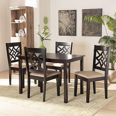 Baxton Studio Nicolette Dining Table & Chair 5-piece Set