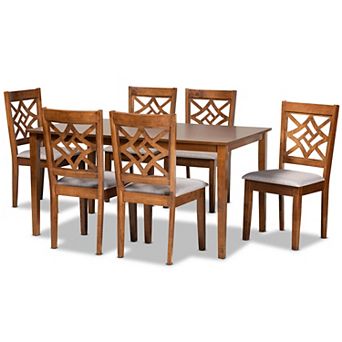 Baxton Studio Nicolette Dining Table & Chair 7 pc Set