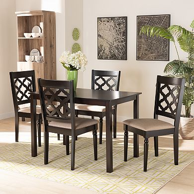 Baxton Studio Ramiro Dining Table & Chair 5-piece Set