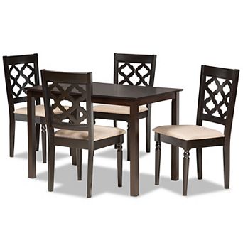 Baxton Studio Ramiro Dining Table & Chair 5 pc Set