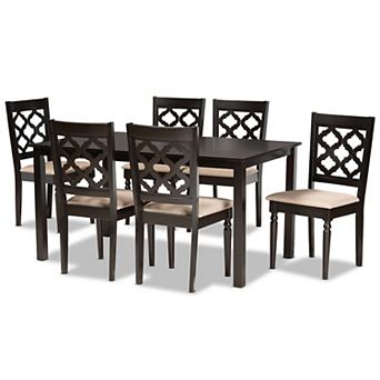 Baxton Studio Ramiro Dining Table & Chair 7 pc Set