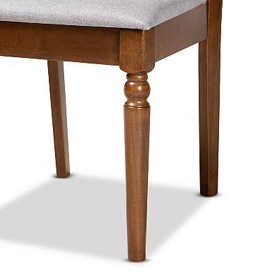 Baxton Studio Renaud Dining Table & Chair 7-piece Set