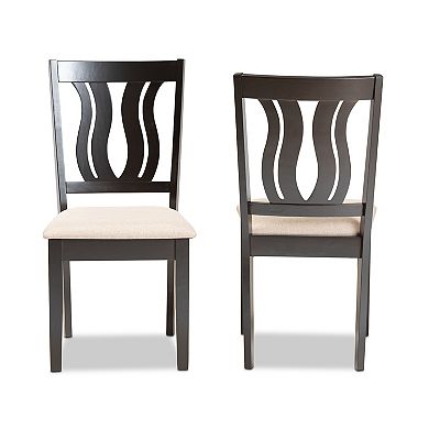 Baxton Studio Fenton Dining Chair 2-piece Set