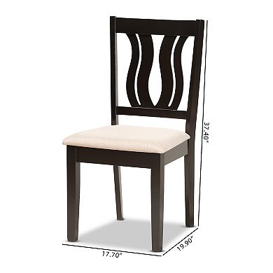 Baxton Studio Fenton Dining Chair 2-piece Set