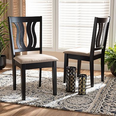 Baxton Studio Fenton Dining Chair 2-piece Set