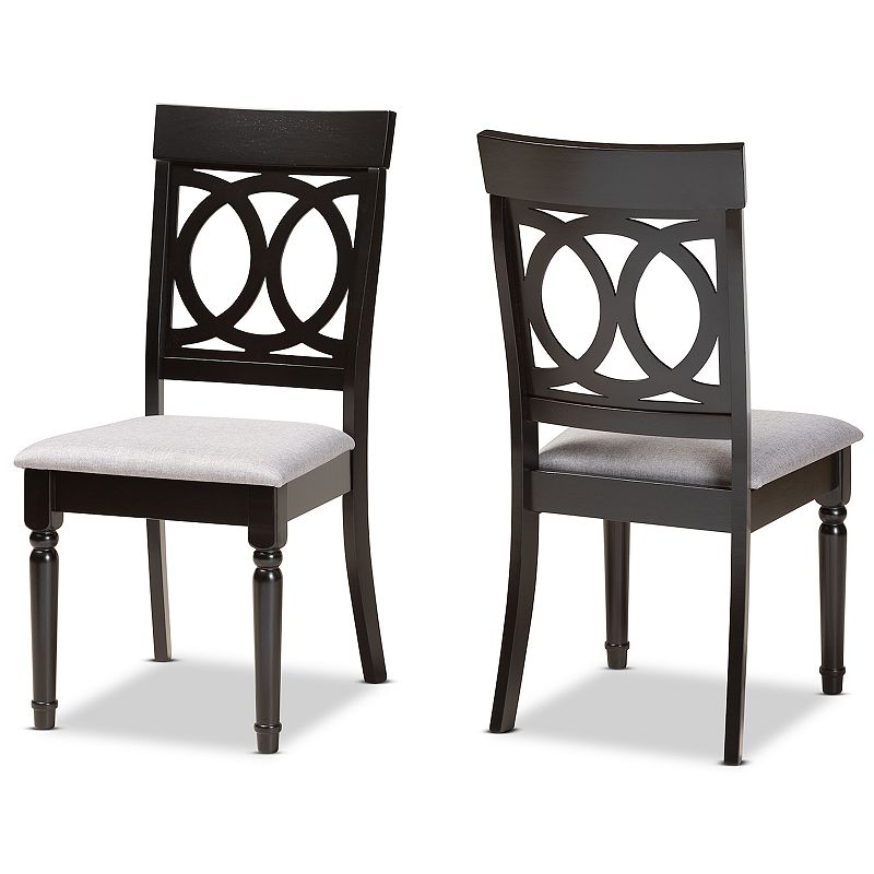 54572932 Baxton Studio Lucie Dining Chair 2-piece Set, Grey sku 54572932