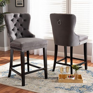 Baxton Studio Howell Counter Stool 2-piece Set