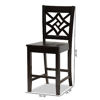 Baxton Studio Nicolette Counter Stool 2-piece Set