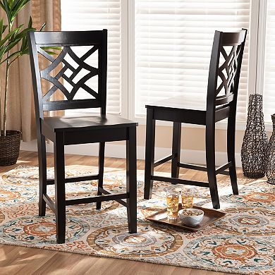 Baxton Studio Nicolette Counter Stool 2-piece Set