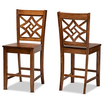 Baxton Studio Nicolette Counter Stool 2 pc Set