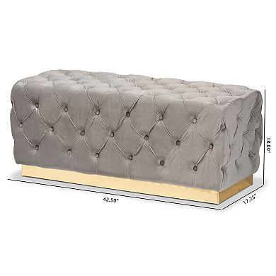 Baxton Studio Corrine Tufted Ottoman