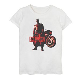 Girls 7-16 DC Comics The Batman Batcycle Red Light Graphic Tee