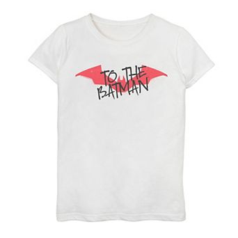 Girls 7-16 DC Comics The Batman To The Batman Red Bat Logo Graphic Tee
