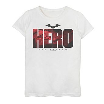 Girls 7-16 DC Comics The Batman Hero Red Graphic Graphic Tee