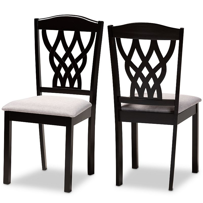 Baxton Studio Delilah Dining Chair 2-piece Set, Grey