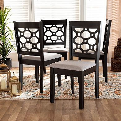 Baxton Studio Peter Dining Chair 4-piece Set