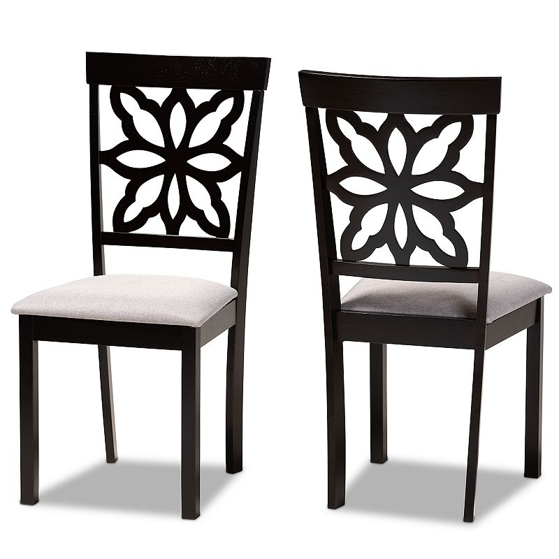 Baxton Studio Samwell Dining Chair 2-piece Set, Grey