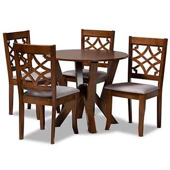 Baxton Studio Alisa Dining Table & Chair 5 pc Set