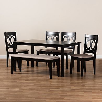 Baxton Studio Bennett Dining Table 6-piece Set