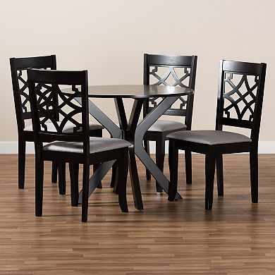 Baxton Studio Elena Dining Table & Chair 5-piece Set