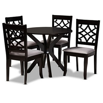 Baxton Studio Elena Dining Table & Chair 5 pc Set
